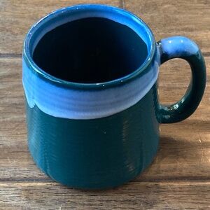 Barcela Artisan 16 oz. Stoneware Pottery Mug Blue Teal- Hand Made In Portugal